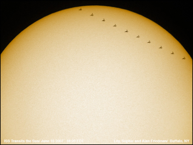 ISS transits the sun